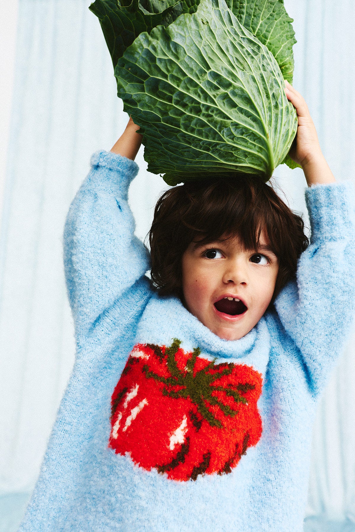 Tomato Boucle Knit Jumper