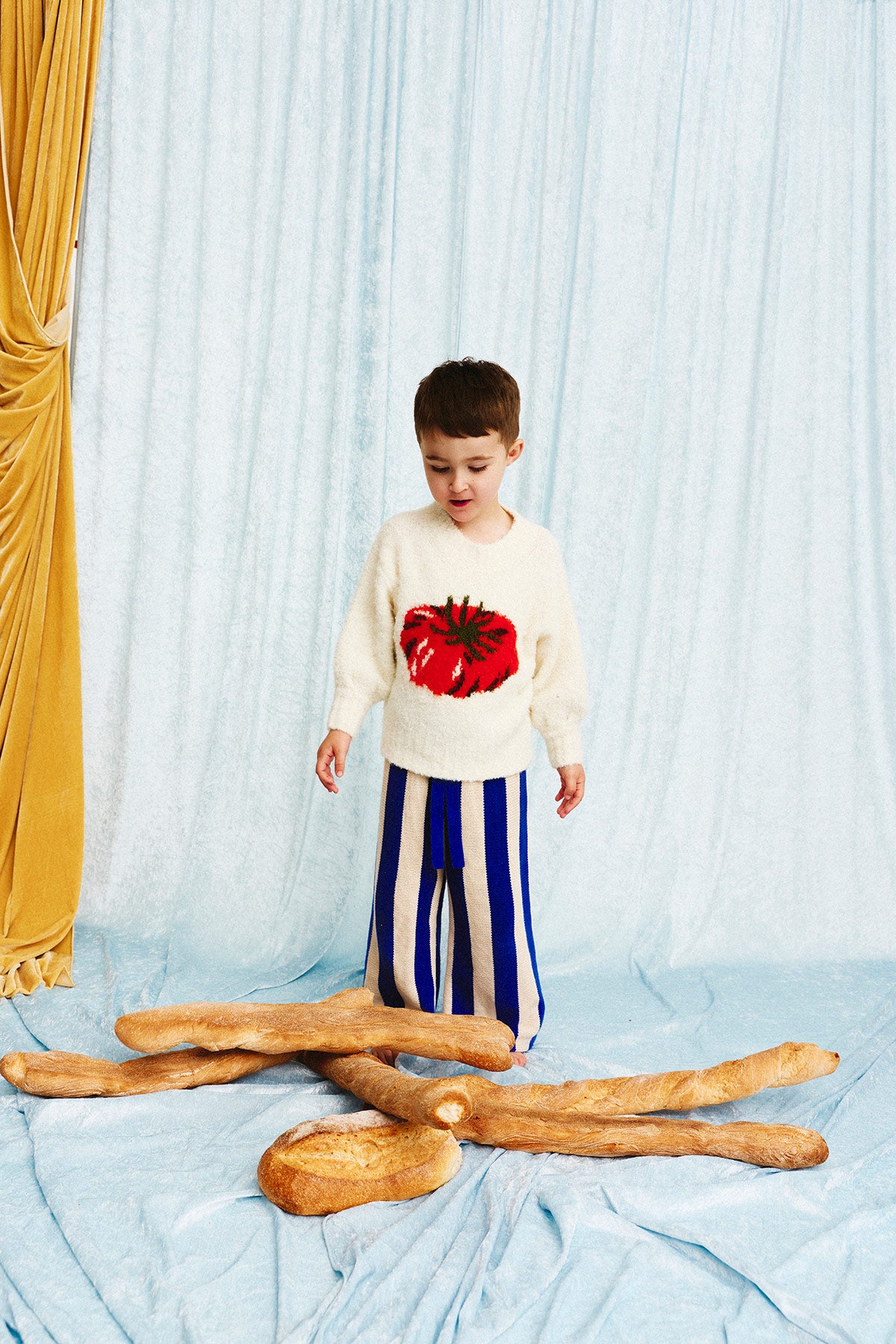 Tomato Boucle Knit Jumper